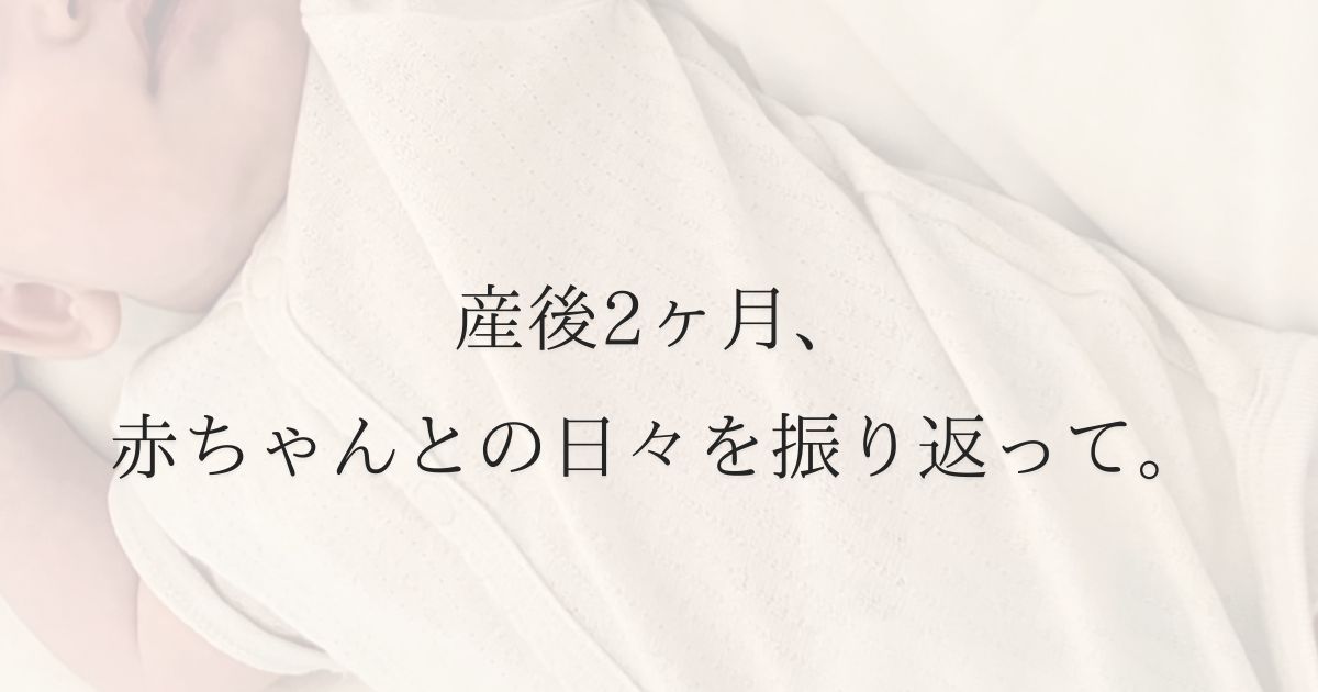 産後2か月、赤ちゃんとの日々を振り返って｜不安と成長が入り混じった記録